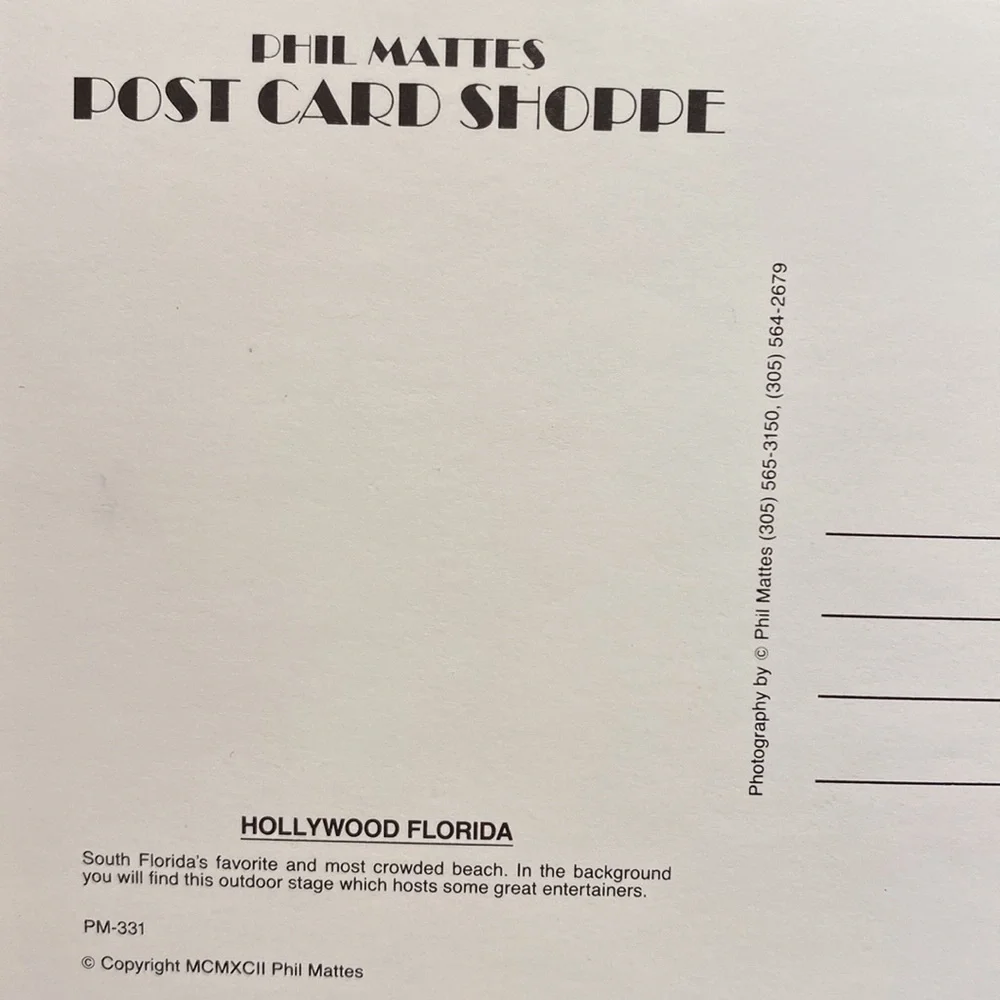 Vintage 90’s Florida Phil Mattes Post Card Shoppe POST CARDS set of 11 New